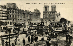 Paris (4e) N - D. Quai Saint-Michel à Paris 4e