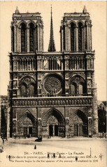 Paris (4e) N - D. La Façade -
																					75004 Paris 4e
																			