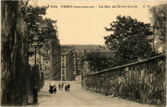 Carte postale ancienne Montmartre - La Rue du Mont Cenis
                                                                     à Paris 18e
                                