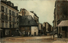 Carte postale ancienne Montmartre - L'ancienne Bergerie de Gabrielle d'Estrée et la Rue du Mont-Cenis
                                                                     à Paris 18e
                                