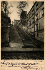 Carte postale ancienne Vieux Montmartre - Rue du Calvaire
																	 à Paris 18e
								