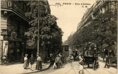 Carte postale ancienne Rue d'Alésia
                                                                     à Paris 14e
                                