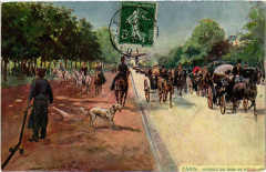 Carte postale ancienne Avenue du Bois de Boulogne
                                                                     à Paris 16e
                                