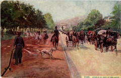 Carte postale ancienne Avenue du Bois de Boulogne
                                                                     à Paris 16e
                                