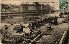 Carte postale ancienne Port du Mail - Marché aux pommes
                                                                     à Paris 4e
                                