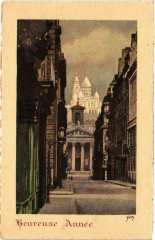 Carte postale ancienne Le Sacré-Coeur et la Rue Laffitte
                                                                     à Paris 9e
                                