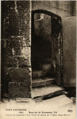 Carte postale ancienne Paris (4e) 76 Rue de la Verrerie. Depart de l'escalier a vis
                                                                     à Paris 4e
                                