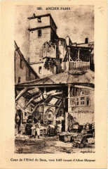 Paris (4e) Cour de l'Hotel de Sens vers 1866 -
																					75004 Paris 4e
																			