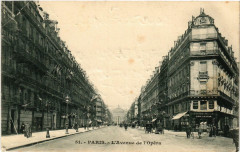 Paris (1e) L'Avenue de l'Opera à Paris 1er
