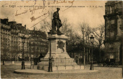 Carte postale ancienne Le Monument d'Alphonse de Neuville - Boulevard Pereire
                                                                     à Paris 17e
                                