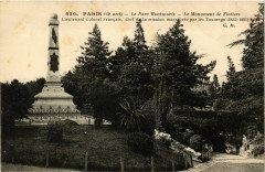 Carte postale ancienne Le Parc Montsouris - Le Monument de Flatters
                                                                     à Paris 14e
                                