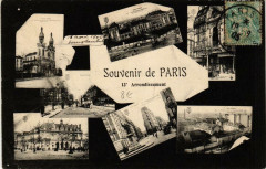 Carte postale ancienne Souvenir de Paris - 13e Arrondissement
                                                                     à Paris 13e
                                