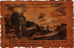 Paris Porte Saint-Honore. disparut en 1733 à Paris