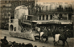 Carte postale ancienne Paris Mi-Careme 1909 Char de Paris
                                                                     à Paris 4e
                                