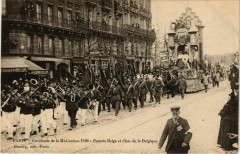 Paris Mi-Careme 1909 Escorte belge et Char de la Belgique à Paris