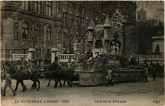 Paris Mi-Careme 1909 Char de la Belgique à Paris