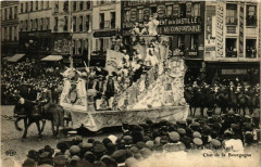 Paris Mi-Careme 1908 Char de la Bourgogne à Paris