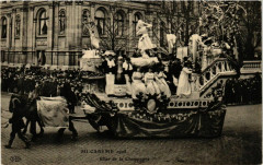 Paris Mi-Careme 1908 Char de la Champagne à Paris