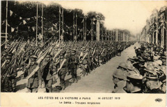 Paris Les fetes de la Victoire. Le Defile. Troupes Anglaises à Paris