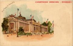 Carte postale ancienne Paris Expo 1900 Grand Palais des Beaux-Arts
                                                                     à Paris
                                