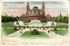 Paris Expo 1900 Le Trocadero Litho à Paris