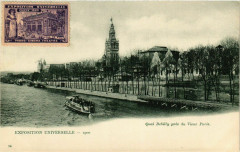 Paris Expo 1900 Maxicard Quai Debillz pres du Vieux Paris à Paris