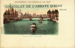 Paris Expo 1900 Vue du Pont Alexandre à Paris
