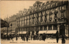 Carte postale ancienne Le Boulevard Barbès
                                                                     à Paris 18e
                                