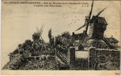 Carte postale ancienne Bal du Moulin de la Galette en 1830
                                                                     à Paris 18e
                                