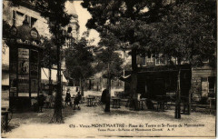 Carte postale ancienne Vieux Montmartre - Place du Tertre et Saint-Pierre de Montmartre
                                                                     à Paris 18e
                                