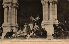Carte postale ancienne Montmartre - Basilique du Sacré-Coeur, la Bénédiction de Paris par le Saint-Sacrement
                                                                     à Paris 18e
                                