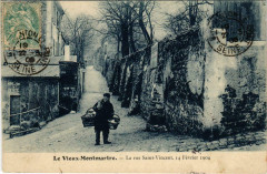 Montmartre - La rue Saint-Vincent à Paris 18e