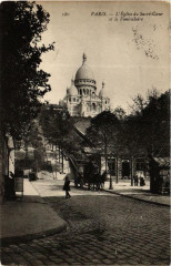 Carte postale ancienne Paris 18e Eglise du Sacre-Coeur. Le Funiculaire
                                                                     à Paris
                                