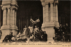 Carte postale ancienne Montmartre - Basilique du Sacré-Coeur, la Bénédiction de Paris par le Saint-Sacrement
                                                                     à Paris 18e
                                