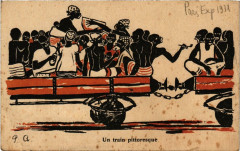 Paris Expo Coloniale 1931 Un train pittoresque à Paris