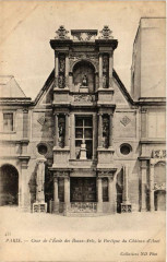 Paris 6e Cour Ecole des Beaux-Arts Portique Chateau d'Anel à Paris 6e