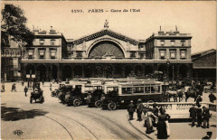 Carte postale ancienne Gare de l'Est
                                                                     à Paris 10e
                                
