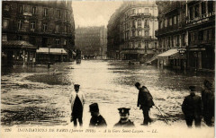 Paris Inondations 1910 Gare Saint-Lazare à Paris