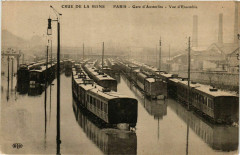 Carte postale ancienne Crue de la Seine - Gare d'Austerlitz - Vue d'Ensemble
                                                                     à Paris 13e
                                