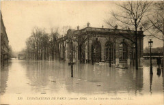 Paris Inondations 1910 Gare des Invalides à Paris