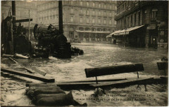 Paris Inondations 1910 Gare Saint-Lazare Rue de l'Arcade à Paris