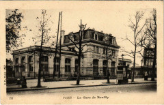 Carte postale ancienne La Gare de Reuilly
                                                                     à Paris 12e
                                