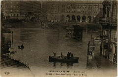 Paris Crue de la Seine 1910 Gare Saint-Lazare à Paris