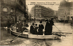 Paris Inondations 1910 Gare Saint-Lazare Place de Rome à Paris