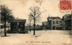 Carte postale ancienne Auteuil - La Gare
                                                                     à Paris 16e
                                