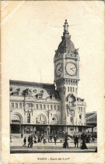 Carte postale ancienne Gare de Lyon
                                                                     à Paris 12e
                                