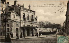 Carte postale ancienne Gare de Boulainvilliers et Rue des Vignes
                                                                     à Paris 16e
                                