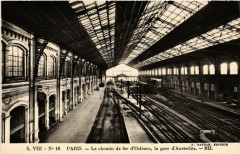 Carte postale ancienne Le chemin de fer d'Orléans, la gare d'Austerlitz
                                                                     à Paris 13e
                                