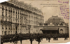 Carte postale ancienne Les Souverains d'Italie à Paris - Gare du Bois de Boulogne
                                                                     à Paris 16e
                                