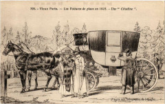 Vieux Paris Les Voitures de place en 1825 Une Citadine à Paris